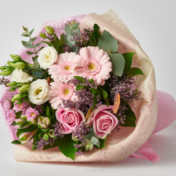 Μπουκέτο με Φρέσκα Λουλούδια Εποχής σε ροζ-λευκές αποχρώσεις MΠΟΥΚΕΤΑ Antheon