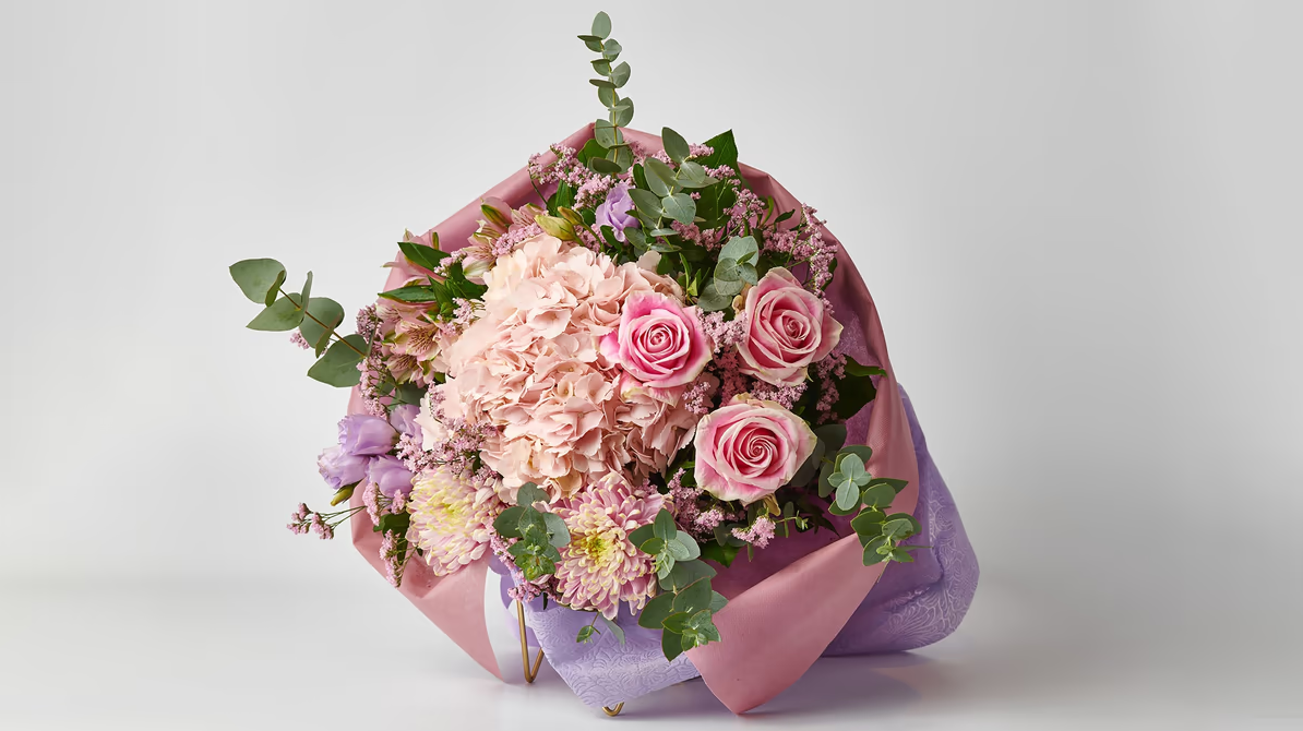 Μπουκέτο  με Φρέσκα Λουλούδια Εποχής σε ροζ αποχρώσεις MΠΟΥΚΕΤΑ Antheon