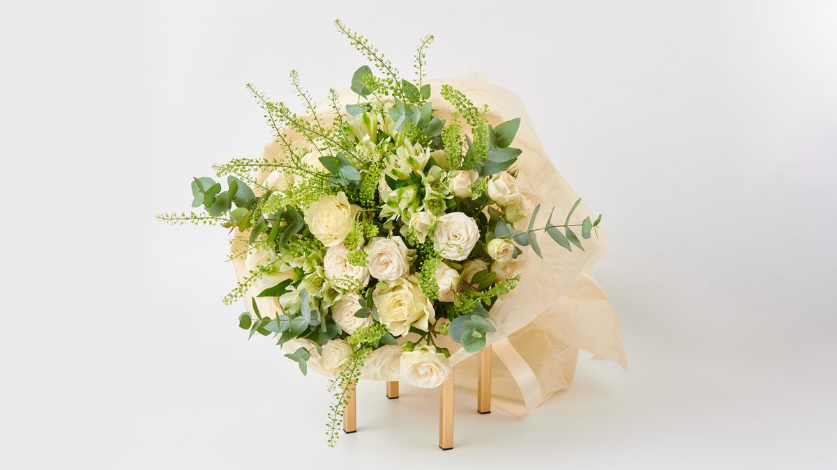 Bouquet of White Fresh Seasonal Flowers BOUQUET Antheon