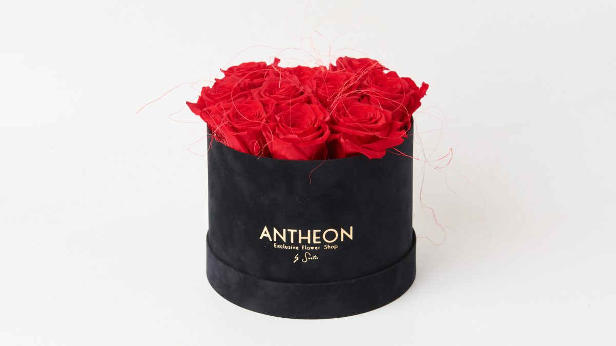 Forever Rose in Black Luxury Box FOREVER ROSES Antheon
