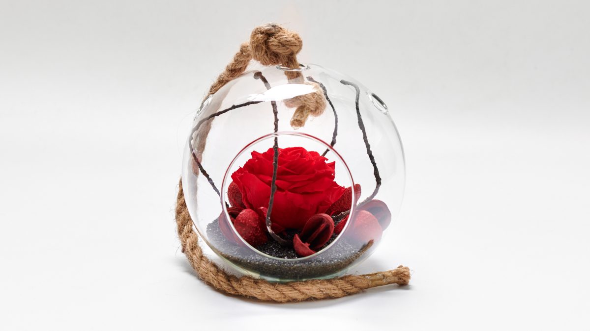 Forever Glass Ball Κόκκινο FOREVER ROSES Antheon
