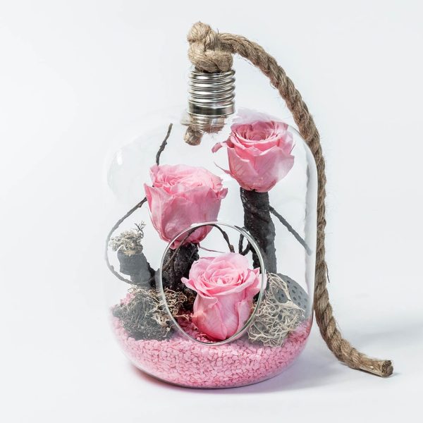 Forever Tripple Pink Lamp FOREVER ROSES Antheon